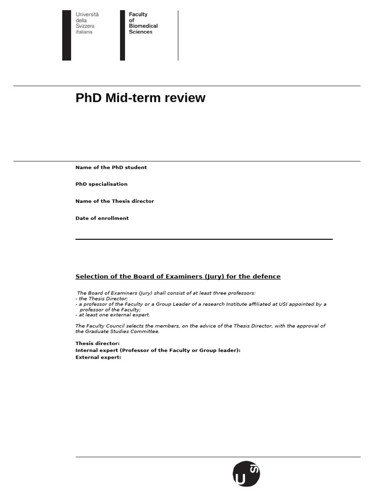 Biomed 2. Template PHD Mid Term Review | PDF