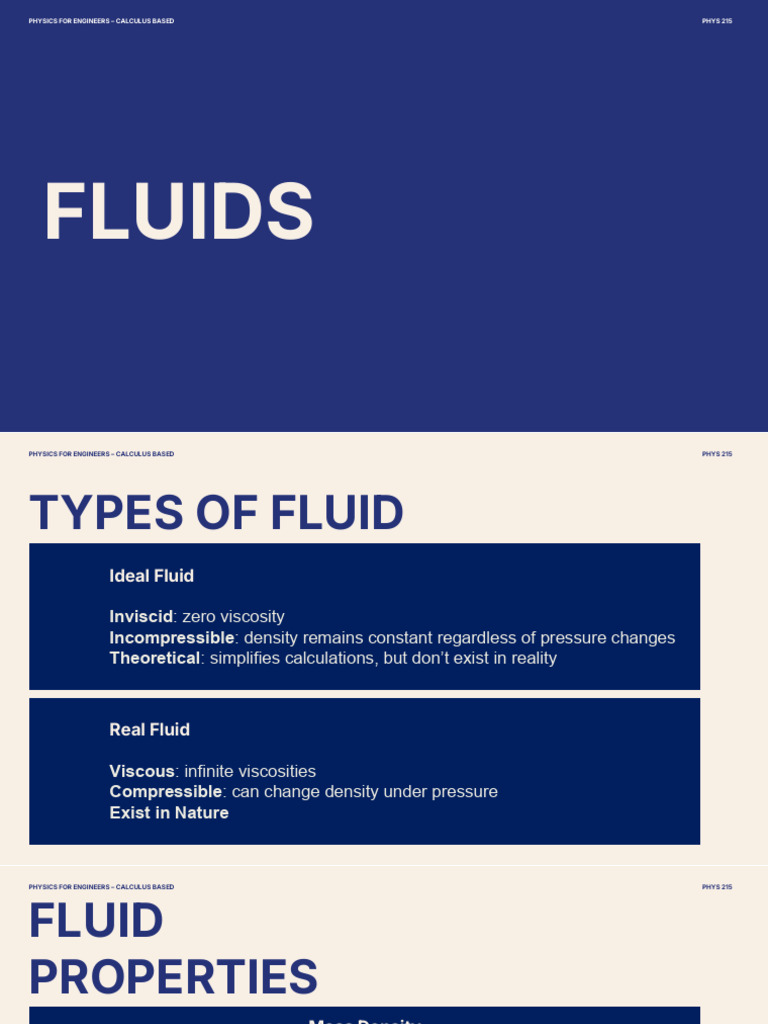 Physics Fluids | PDF | Viscosity | Fluid