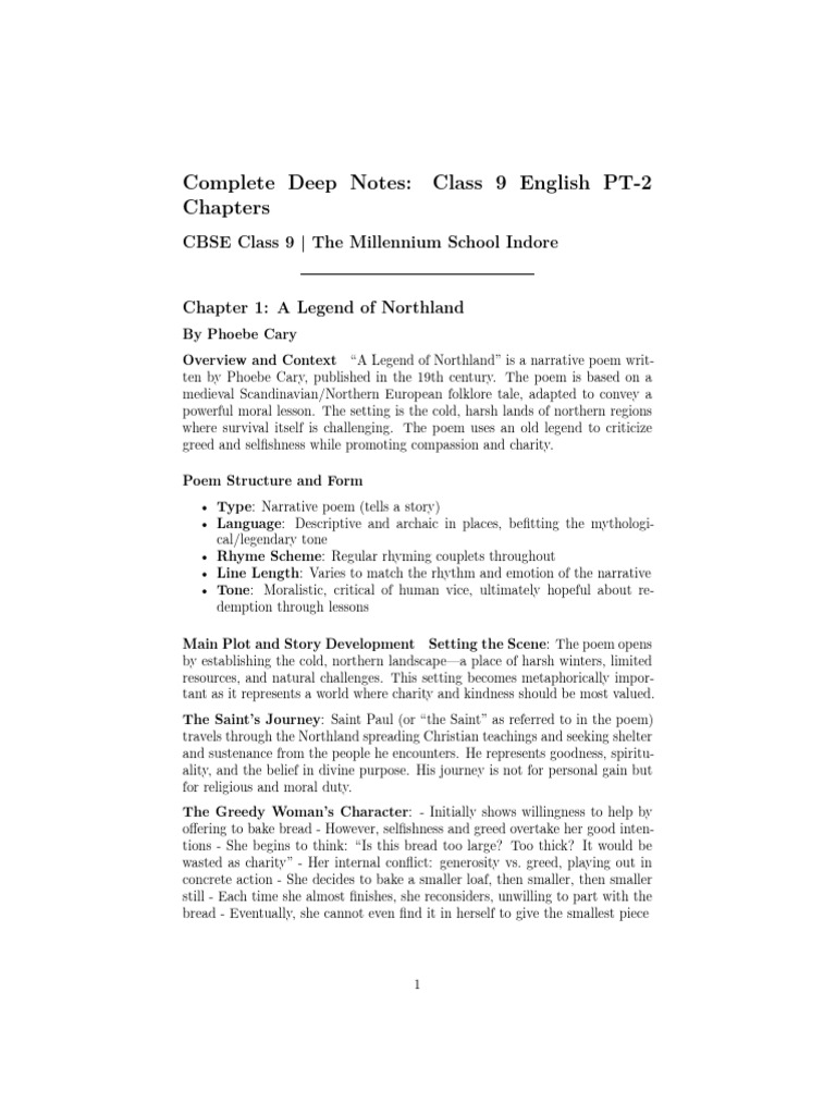 Class9 English Complete Notes | PDF | Mountaineering | Wound