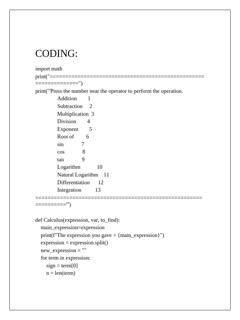 CS Project Main Coding and Output | PDF | Polynomial | Mathematics