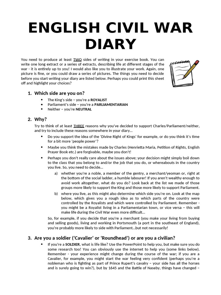 Civil War Diary - New Version 2 | PDF | English Civil War | Oliver Cromwell