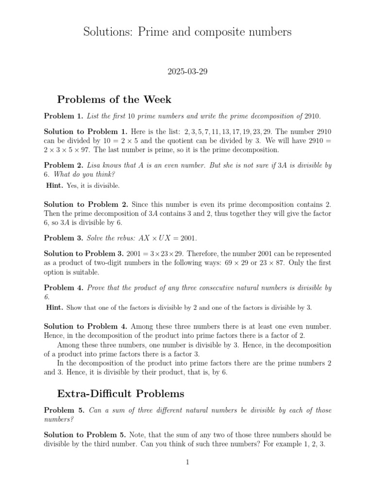 22 Prime Pupils Solutions | PDF | Numbers | Elementary Mathematics