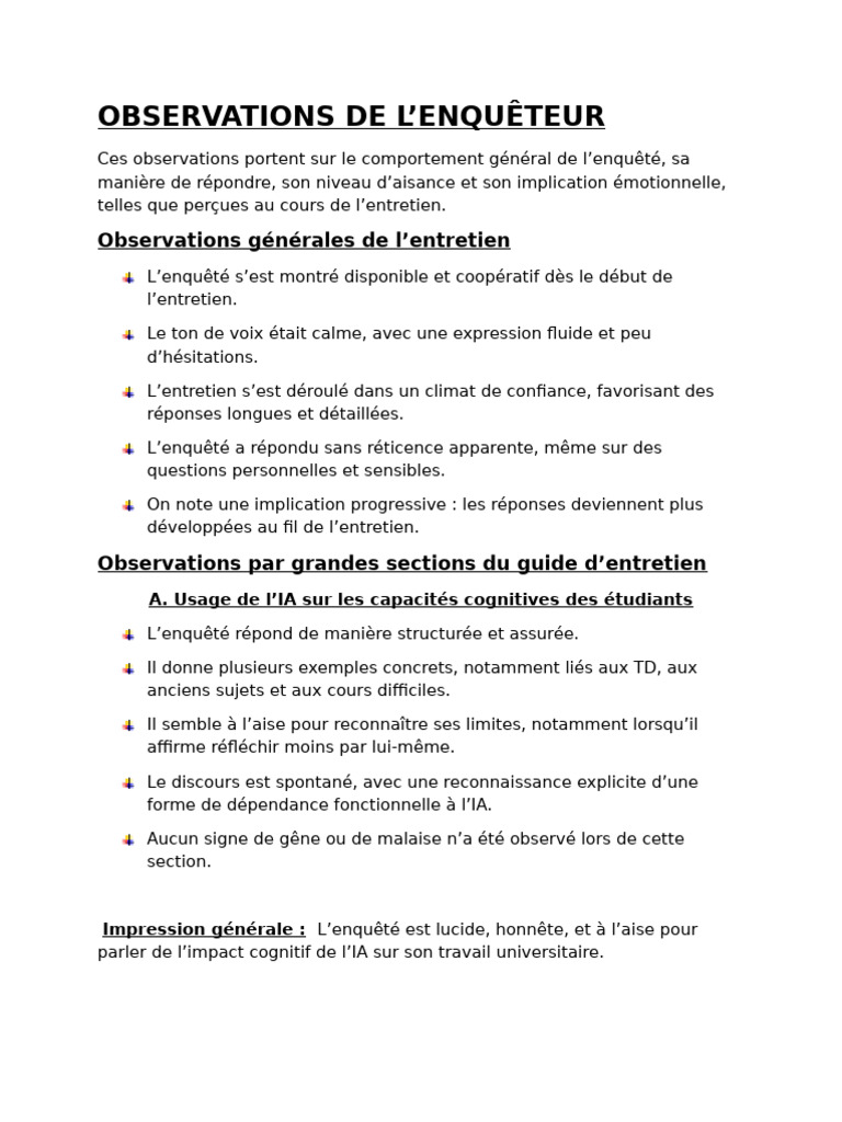 Observations | PDF | Intelligence artificielle | Intelligence (IA) et ...