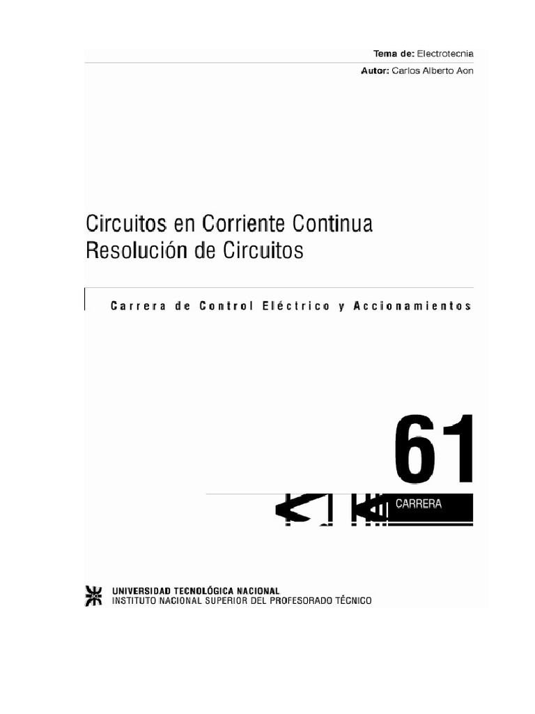 Corriente Contínua | PDF | Corriente eléctrica | Resistividad Eléctrica ...