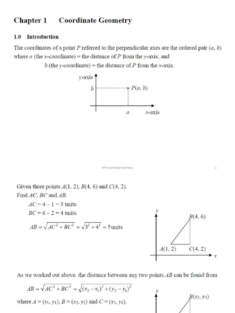 1 Coordinate Geometry-1 | PDF