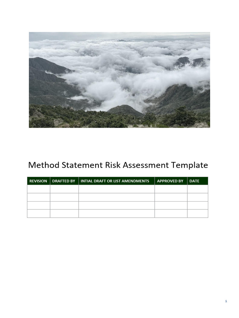 Method Statement Template | PDF | Risk Assessment | Safety