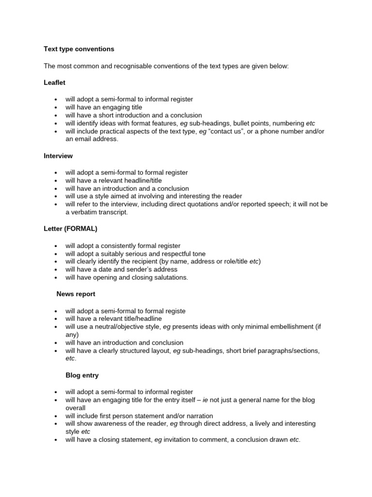 Text Types in A Smaller Nutshell | PDF | Human Communication ...