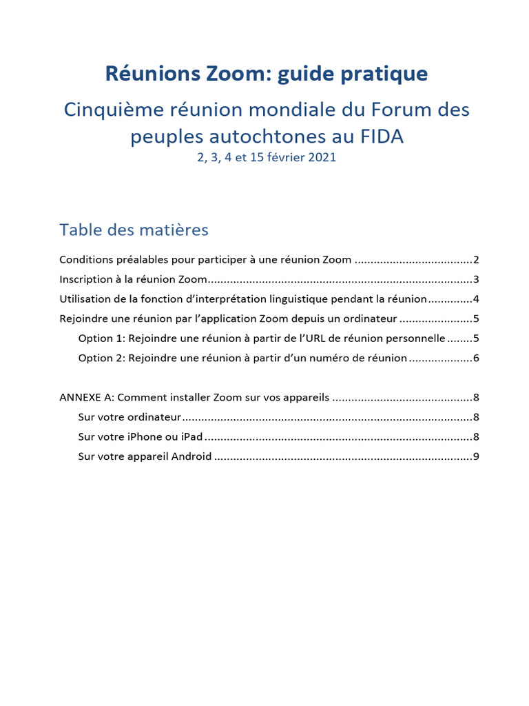 Instructions Relatives Au Zoom | PDF | Application | Application mobile