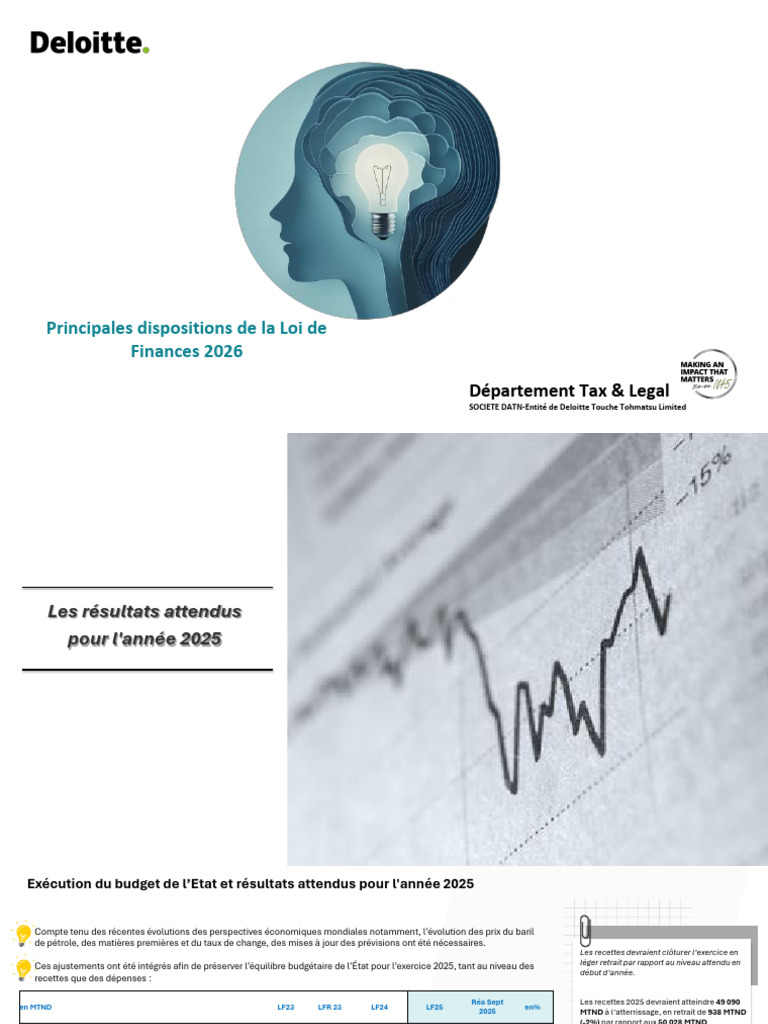 Deloitte Tunisie - Présentation de La Loi de Finances 2026 | PDF ...