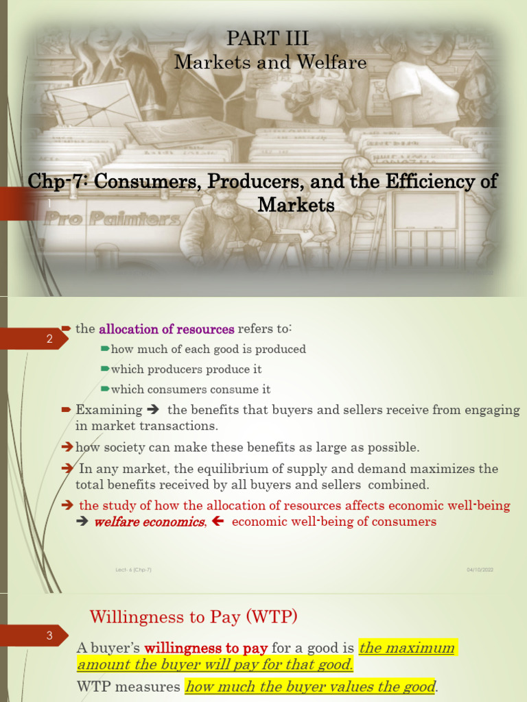 Lect 5 (Chp-7) | PDF | Market (Economics) | Economic Surplus