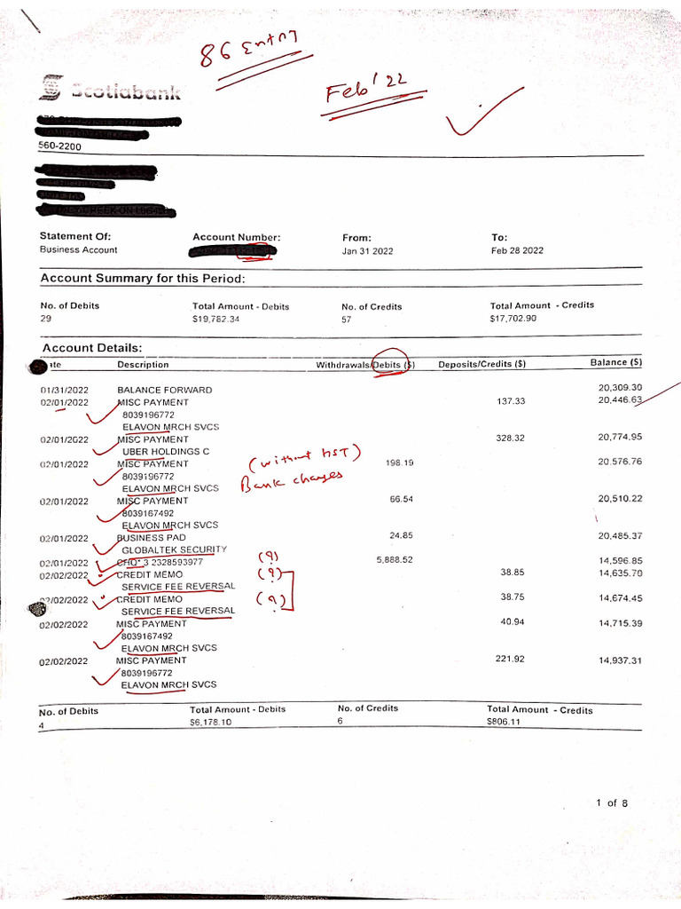Bank Statement Practice | PDF
