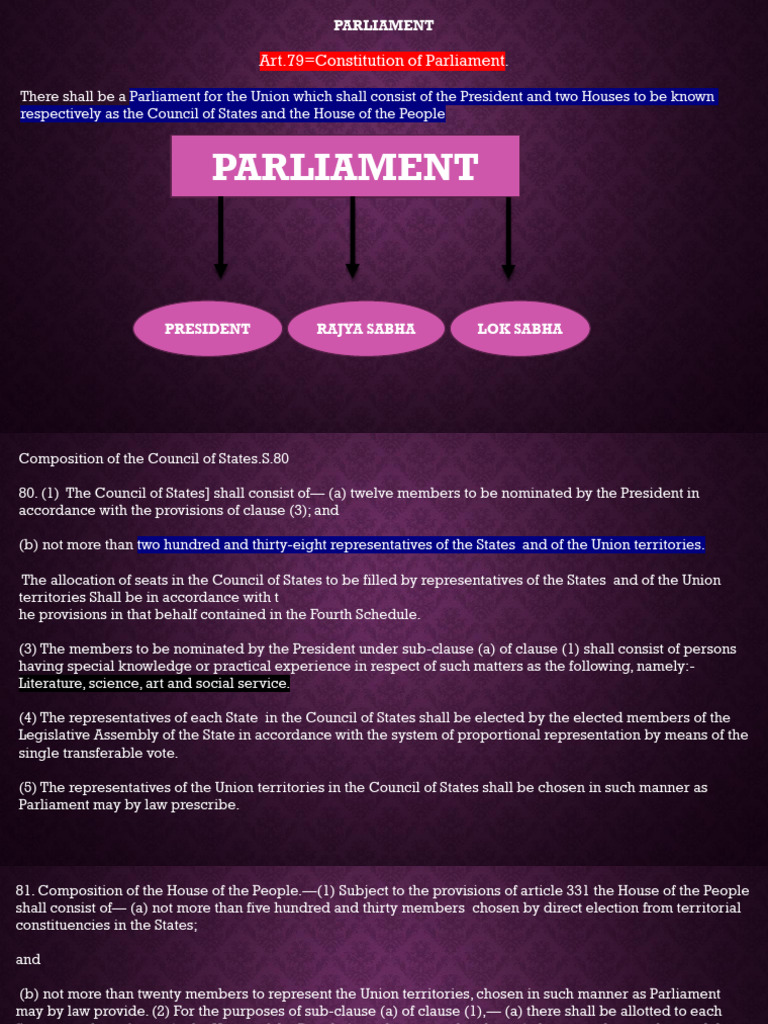 Parliament | PDF | Government Of India | Governance