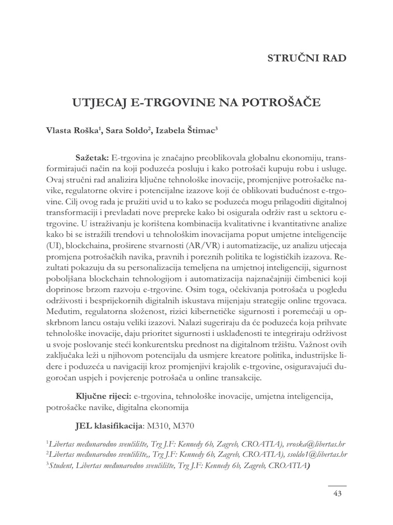 E-Trgovina I Potrosaci | PDF