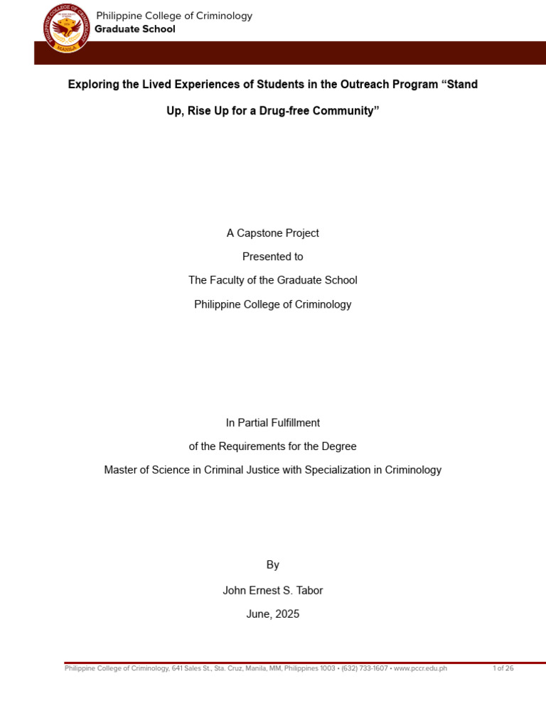 IMRAD - UPDATED Capstone Project - TABOR | PDF | Focus Group ...