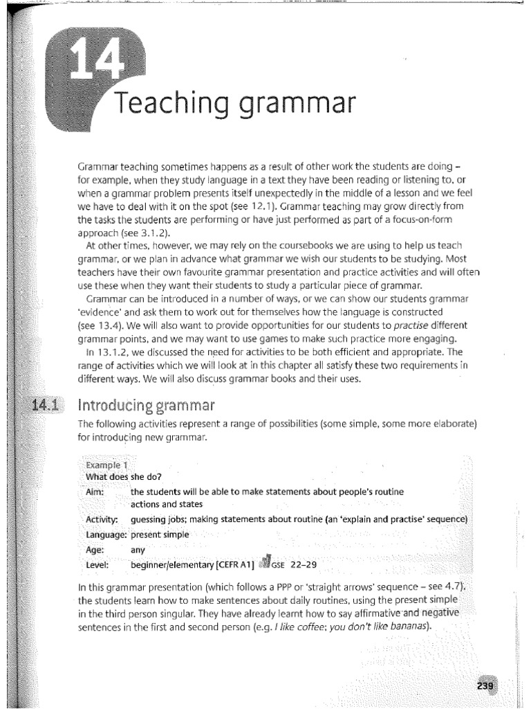 1 Teach Grammar - The Practice of English Alnguage Teaching | PDF