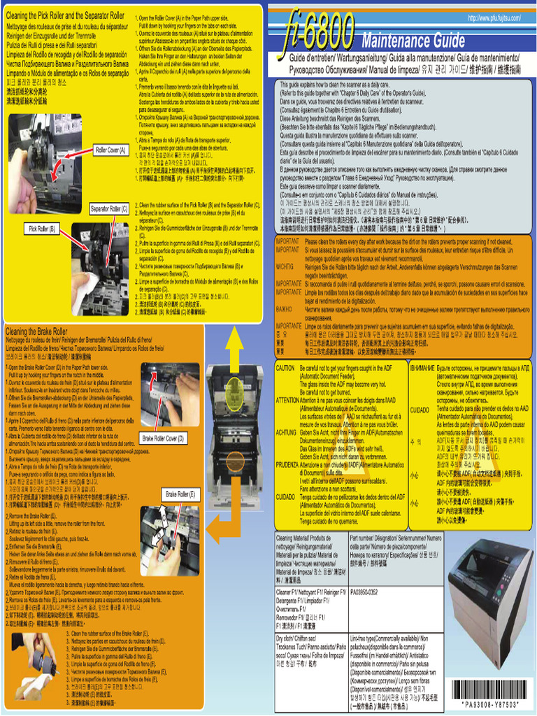 Fi 6800 Cleaning | PDF