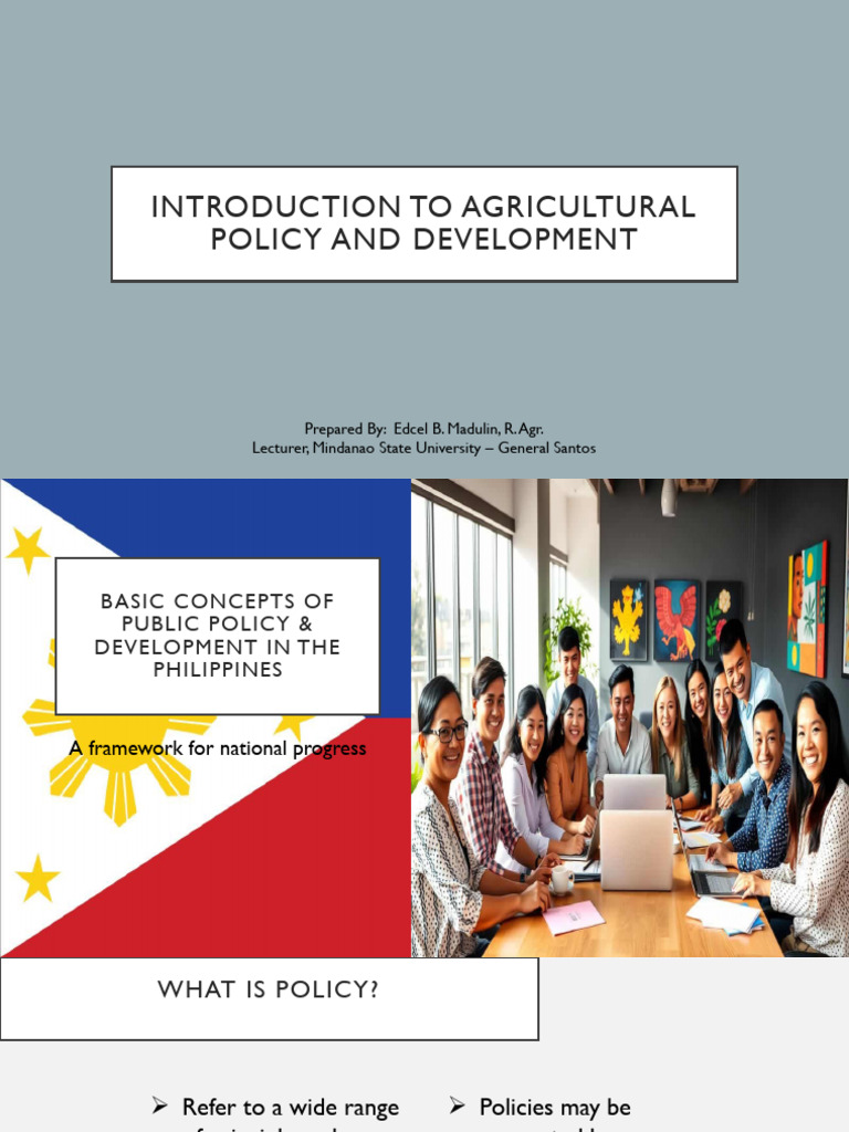 Introduction To Agricultural Policy and Development | PDF | Agriculture ...