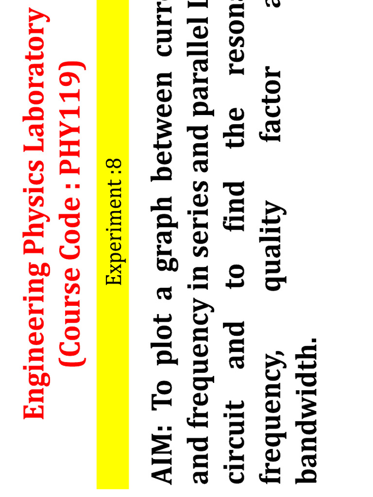 Phy 118 Experiment 8 | PDF