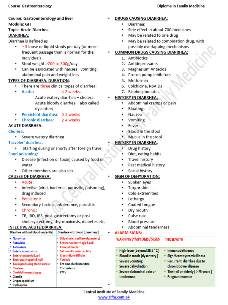 Diarrhea in Adults Final | PDF | Diarrhea | Medical Specialties