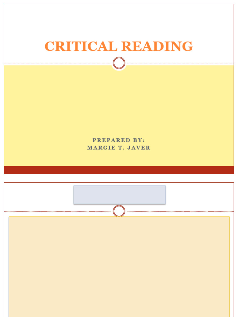 Critical Reading | PDF