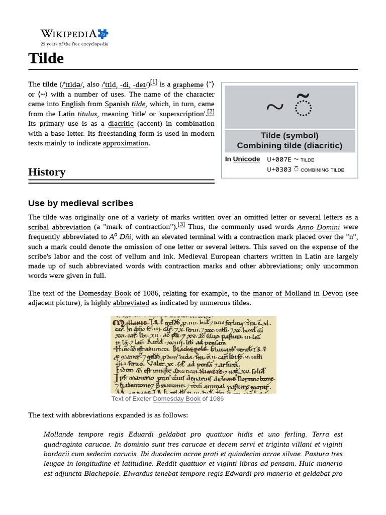 Tilde | PDF | Filename | Graphemes