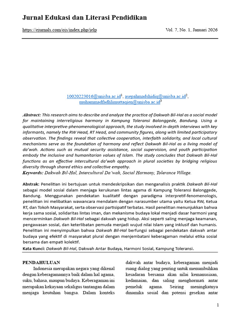 Jurnal Edukasi Dan Literasi Pendidikan | PDF