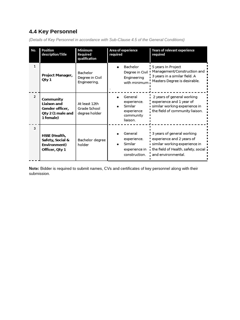 CV Format For UNOPS | PDF
