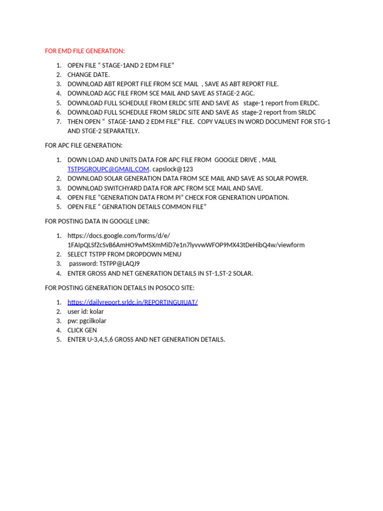 Proceedure for Making Report | PDF