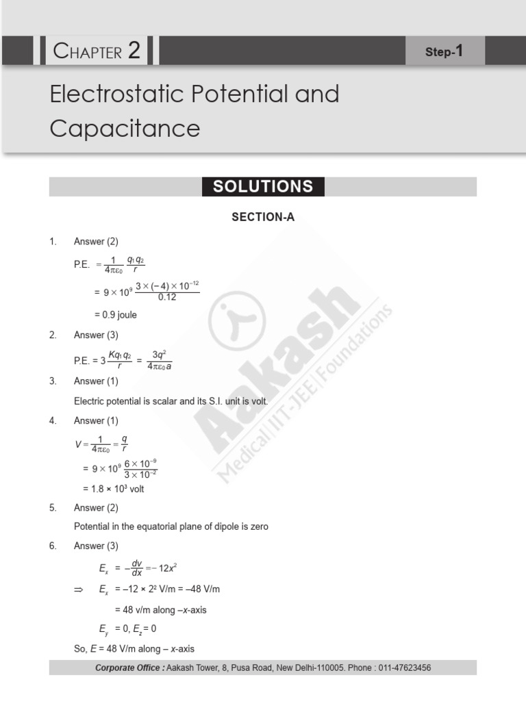 Physics 12 Target 1 Ch2 | PDF | Capacitance | Capacitor