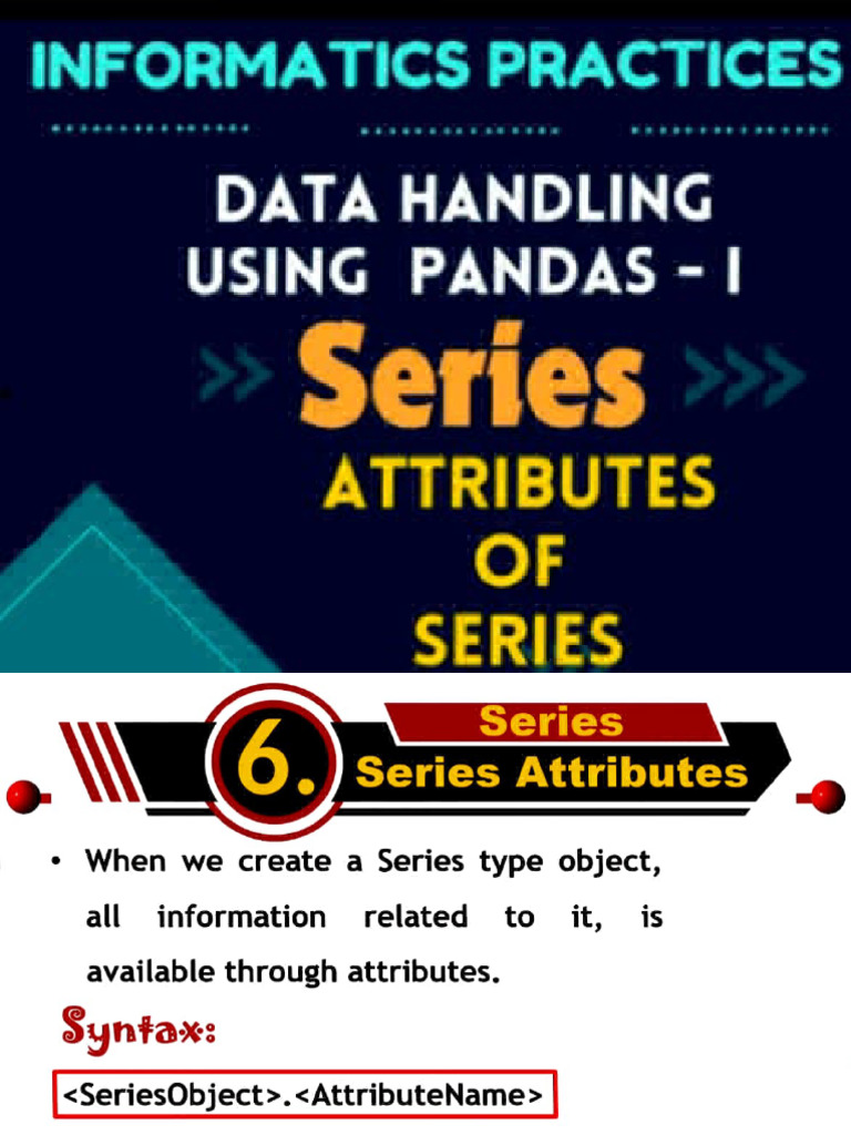 CH 1 - 1.4.3 Series Object Attributes | PDF