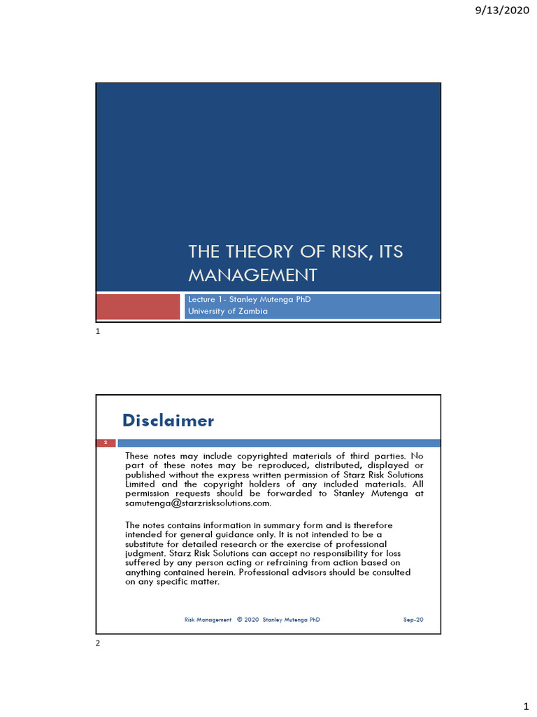 1 Enterprise Risk Management (ERM) 20 | PDF | Risk Management | Net ...