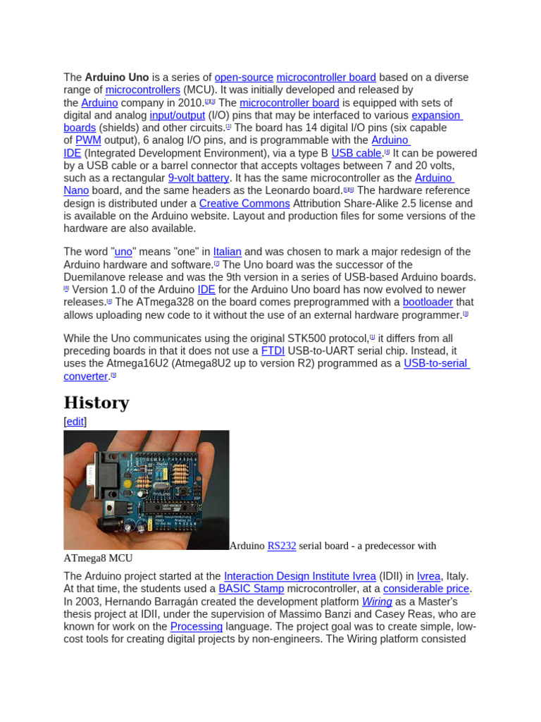 Arduino UNO | PDF | Arduino | Electronics