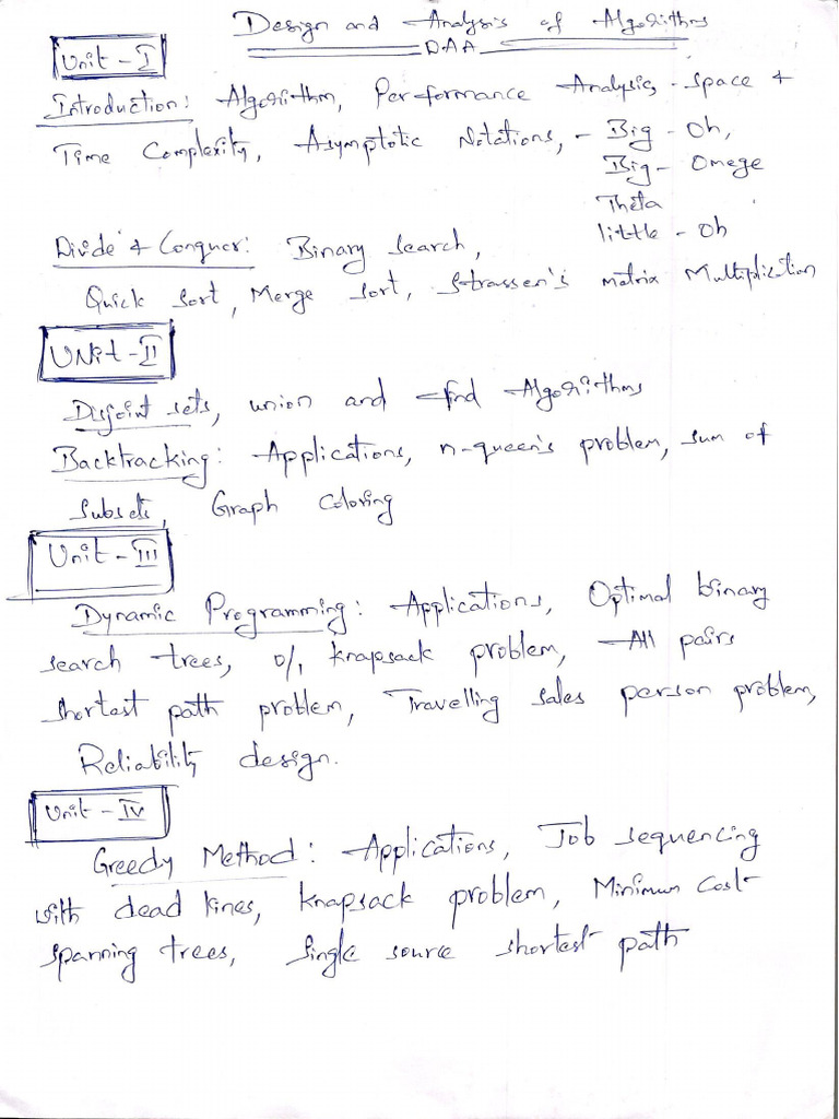 Daa Full Notes | PDF