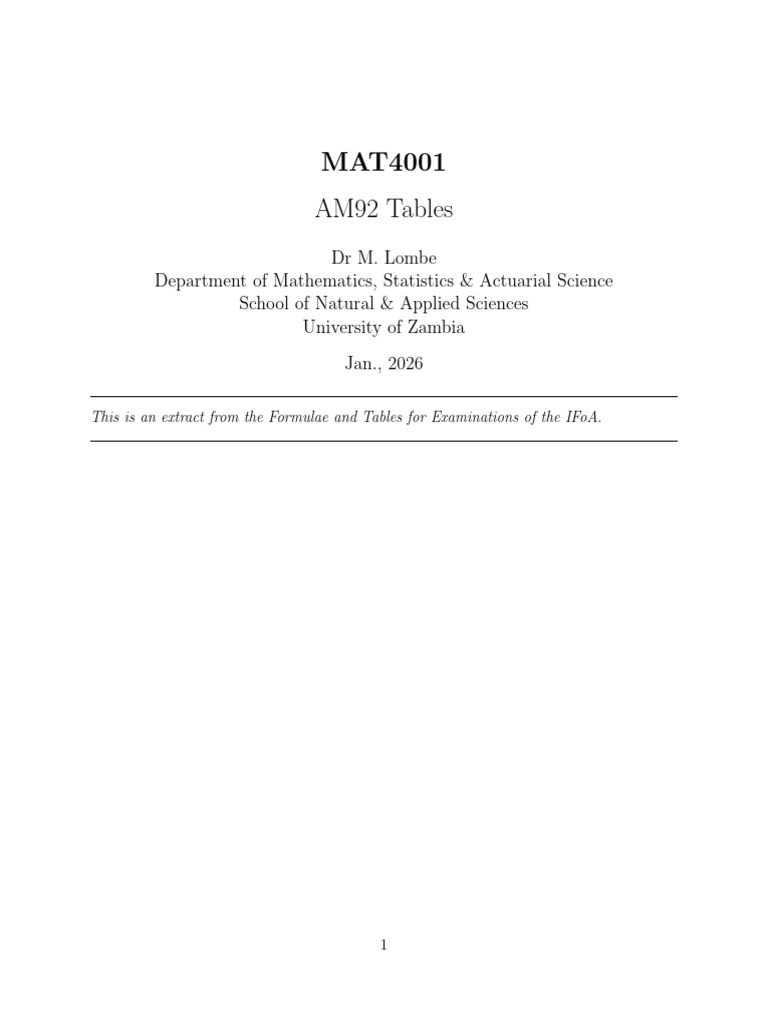 Tables Extract | PDF