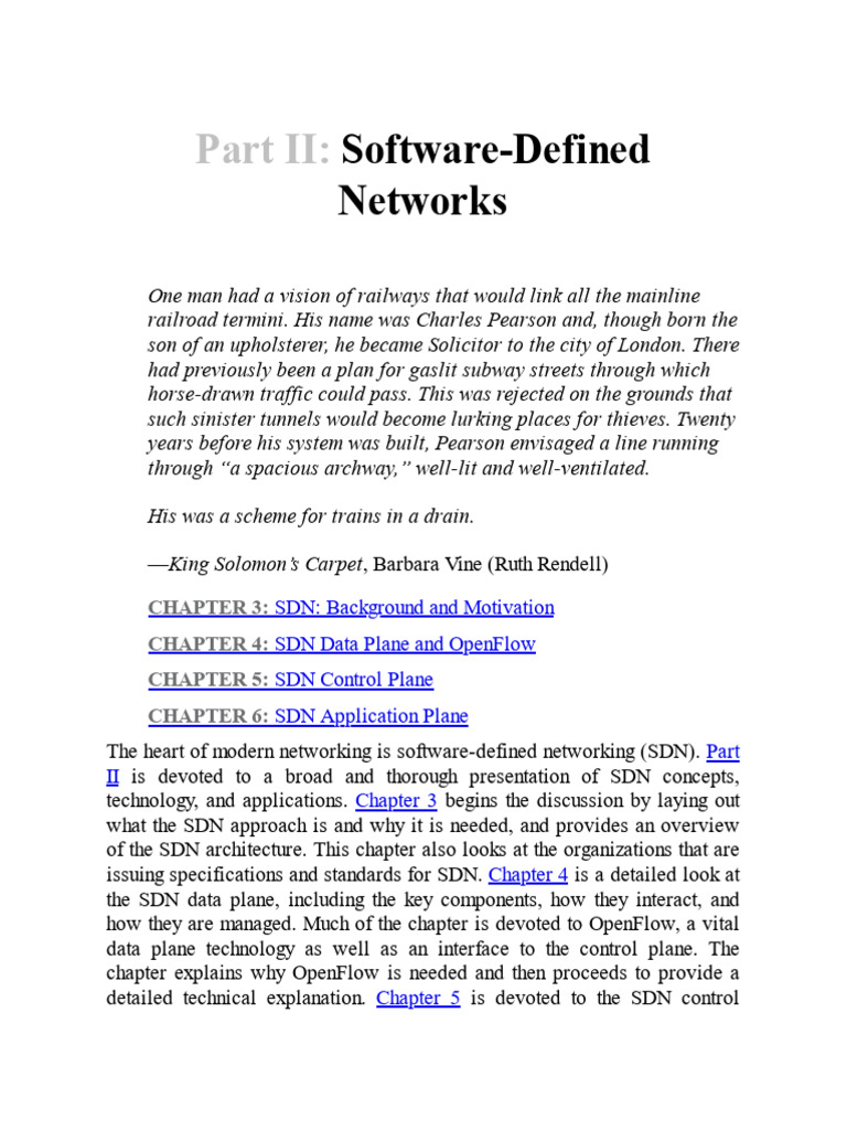 SDN Book | PDF | Computer Network | Internet Protocols