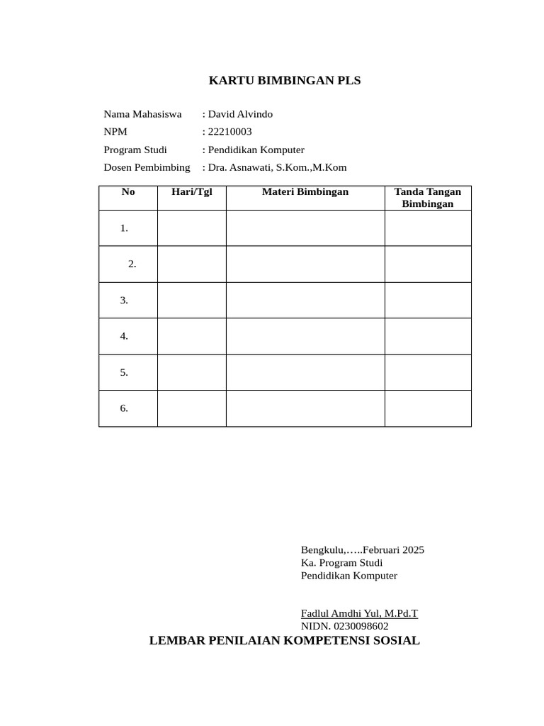 Ameliya Pelengkap PLSP | PDF