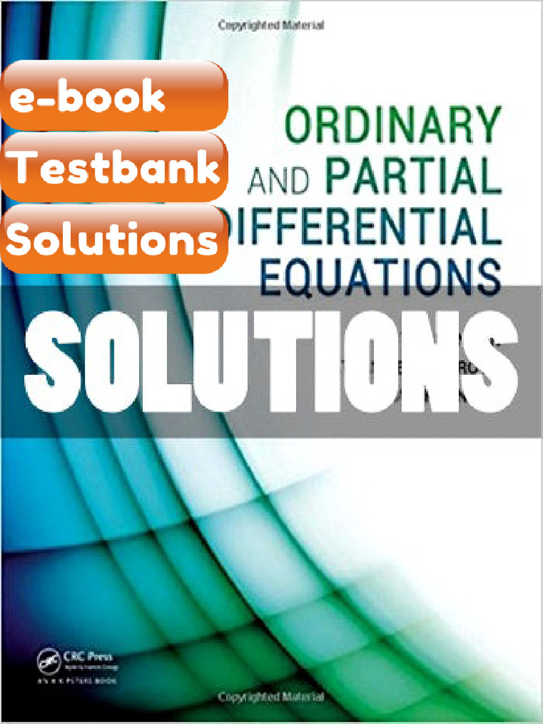 Testbank Ordinary and Partial Differential Equations 1 Ed Henner Fast ...