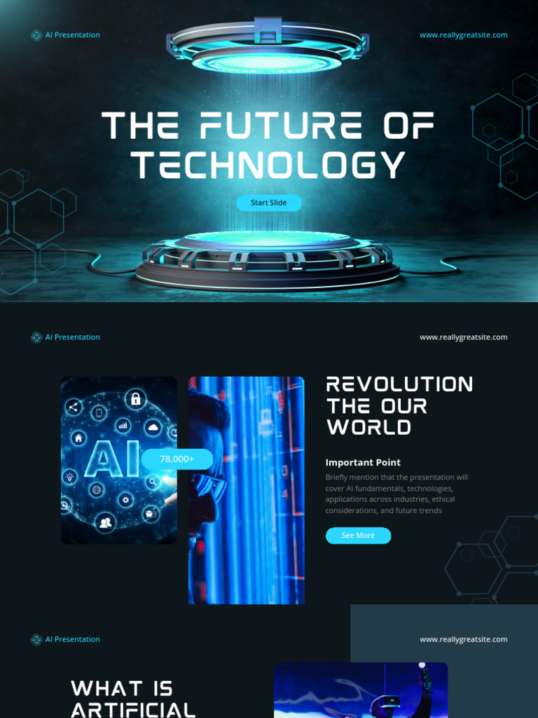 Blue White Futuristic AI Presentation | PDF | Artificial Intelligence ...