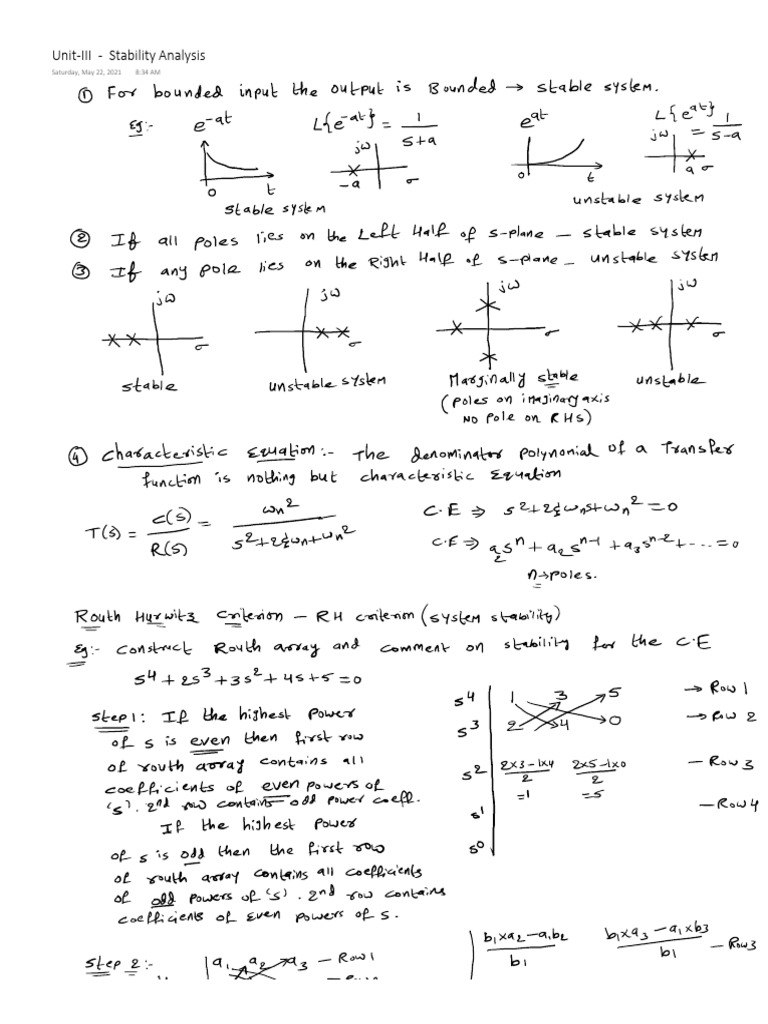 Control Systems Unit 3 | PDF