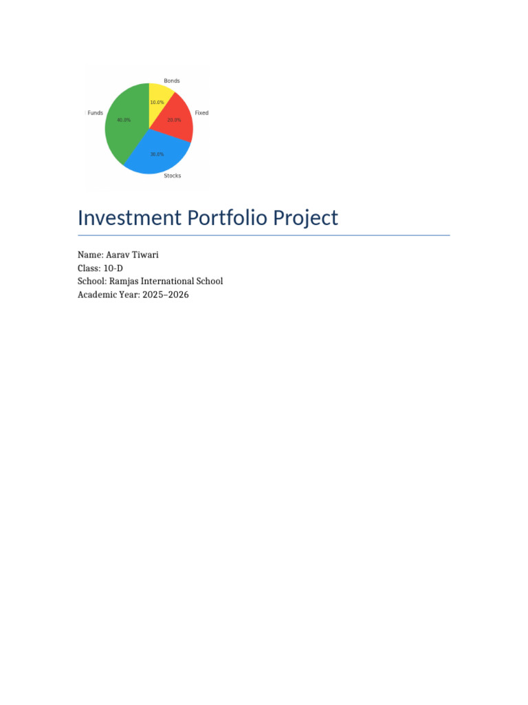 Full_Portfolio_Project_25Pages | PDF | Investing | Mutual Funds