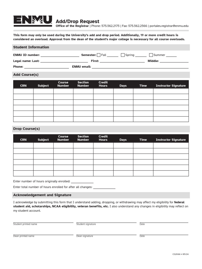 Add Drop Request | PDF