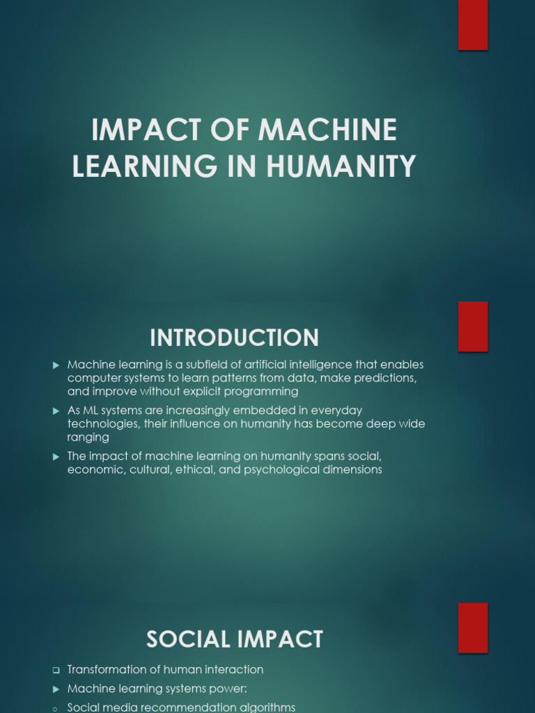 Impact of Machine Learning in Humanity | PDF | Machine Learning ...