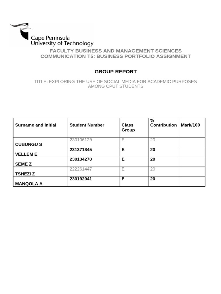 Group Report Group Assignnment | PDF | Cognition | Human Communication