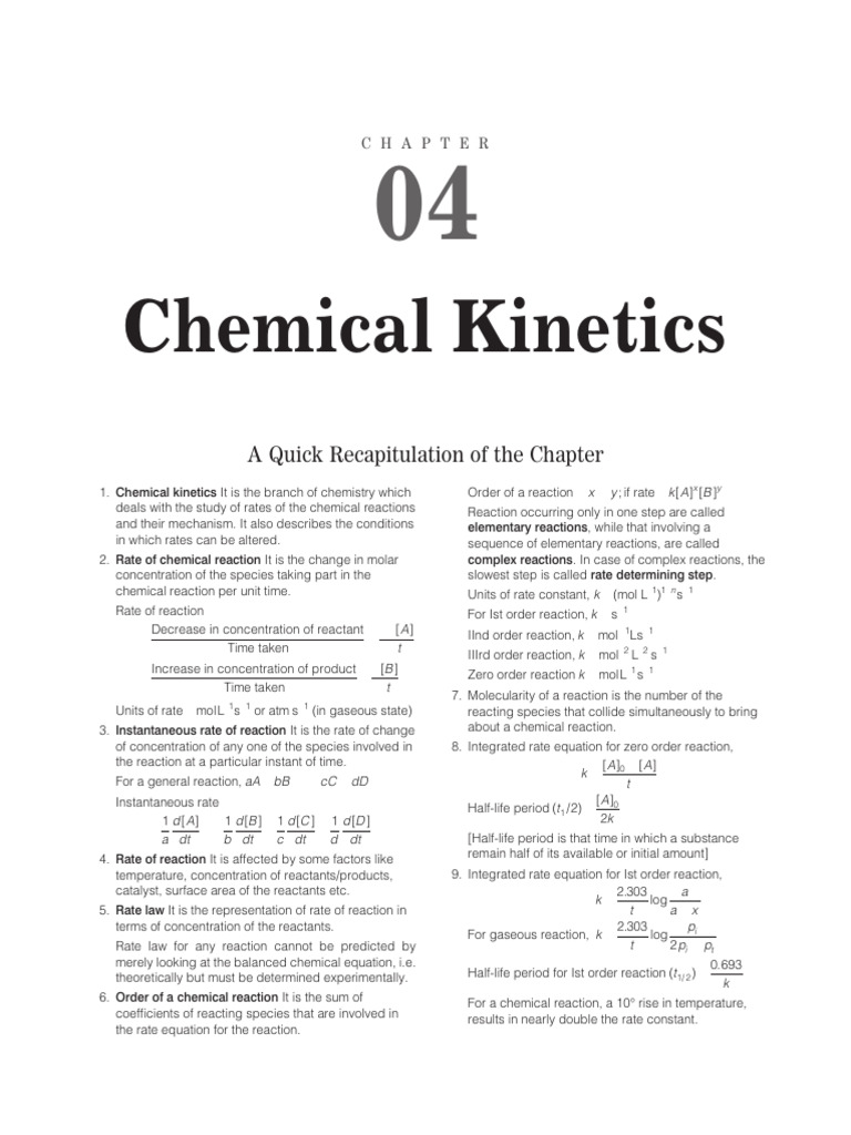 4. Chemical Kinetics (2) | PDF | Reaction Rate | Chemical Reactions