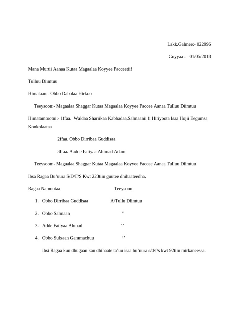 Ibsa Ragaa | PDF