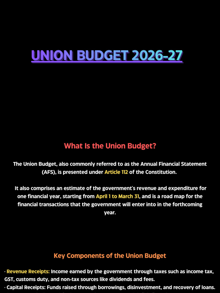 Union Budget 2026-27 | PDF | Government Budget Balance | Taxes