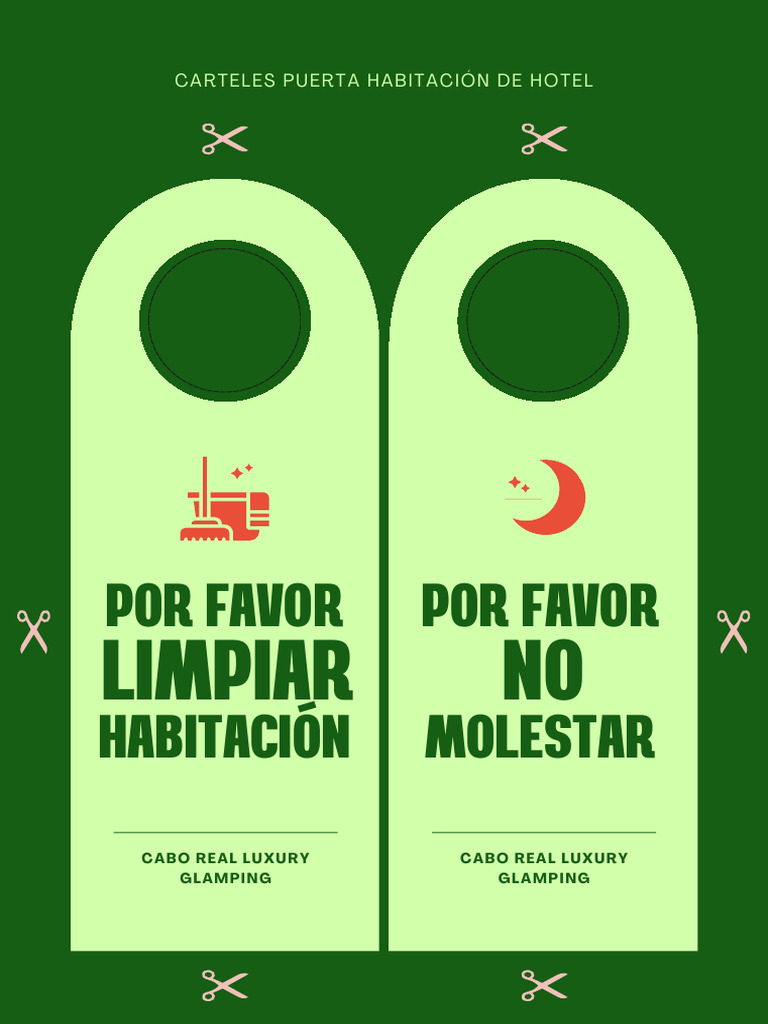 Cartel de No Molestar y Limpieza | PDF