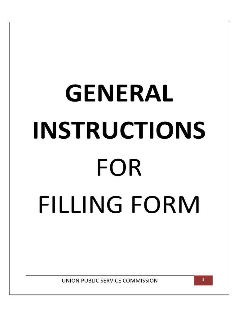 Upsc - Form Filling Instructions | PDF | Payments | Debit Card