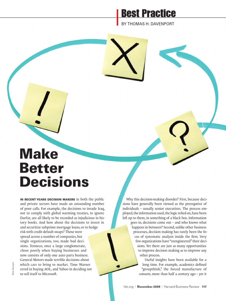 Make Better Decisions | PDF | Analytics | Decision Making