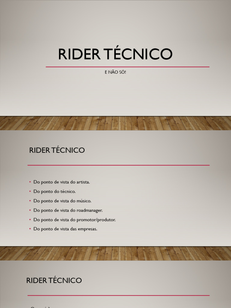 Rider Técnico (Tutorial) | PDF | Informação